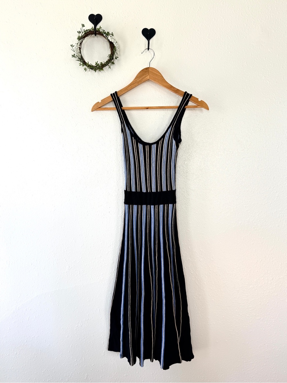 Forever 21 Striped Knit Sweater Dress | Fit & Flare Twirl Dress | XS - Picture 2 of 7